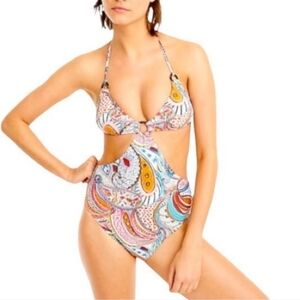 J.Crew Swimsuit Ratti Scribble Floral Paisley one-piece